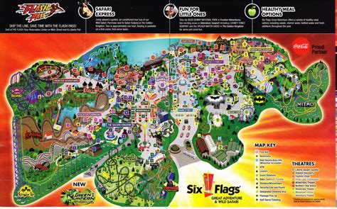 Six Flags Great Adventure 2011 Park Map