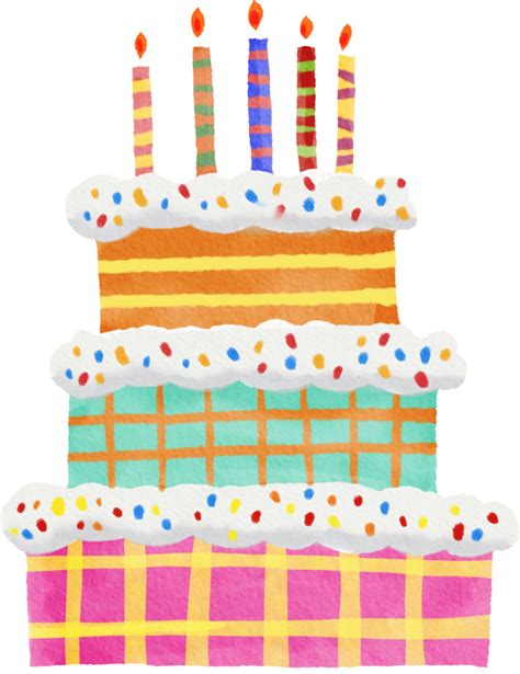 Happy Birthday Cake With Colorful Candles 11215414 Png