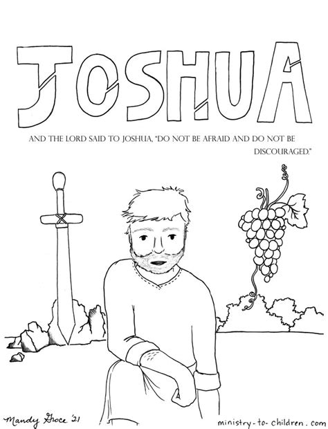 Joshua Coloring Page Ministry To Children