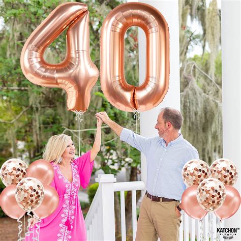 Buy Giant 40th Birthday Decorations Women 40 Inch Rose Gold Rose