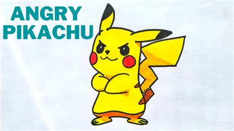 How To Draw Pikachu Step By Step Easy Drawing Angry Pikachu Images