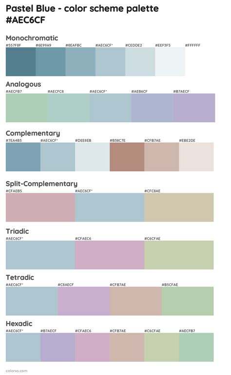 Pastel Blue Color Palettes