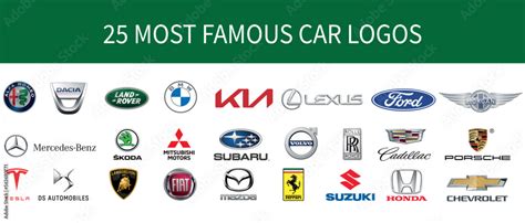 Car Brands Logos Collection Bmw Audi Mercedes Lexus Renault Seat