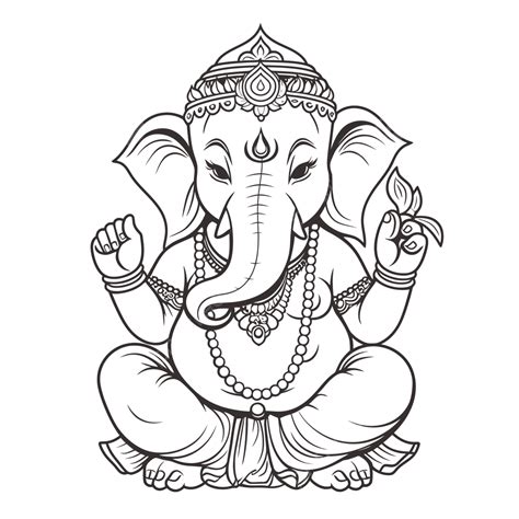 Lord Ganesh Drawing Png Vector Psd And Clipart With Transparent