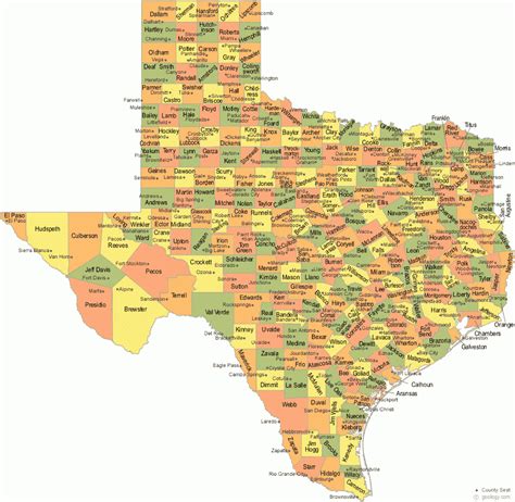 Detailed Map Of Austin County In Texas United States Royalty Free