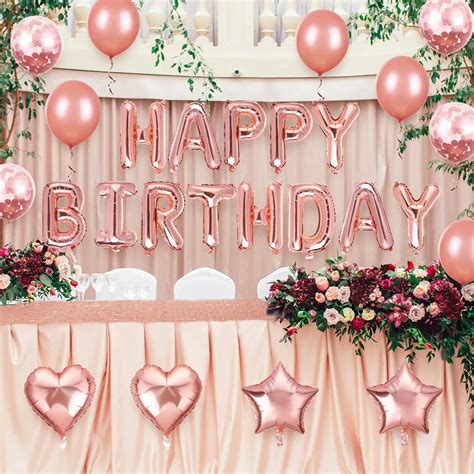 Birthday Party Supplies Rose Gold Party Decorations Rose Gold Confetti