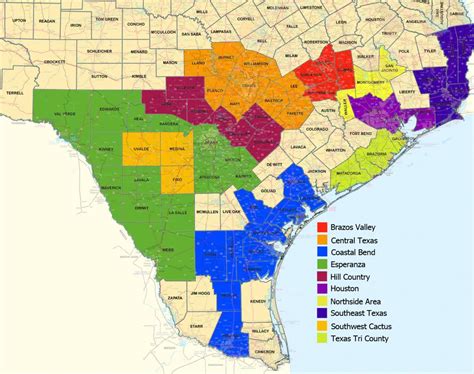 Map Of Texas Counties