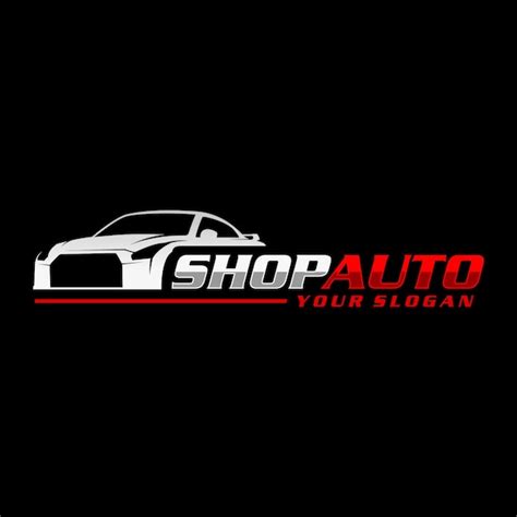 Logo Shop Auto Premium Vector