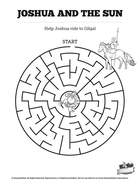 Joshua 10 Sun Stand Still Bible Mazes Can Your Kids Navigate Every