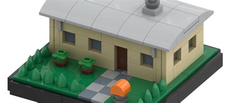 Small Modern House Lego® Moc The Bavarian Model Maker