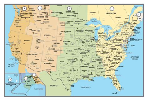 Large Detailed Map Of Area Codes And Time Zones Of The Usa Usa Maps