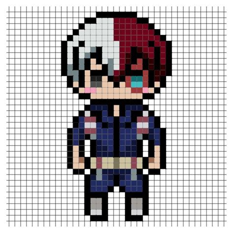 Anime Pixel Art My Hero Academia Easy Pixel Art Anime Pixel Art