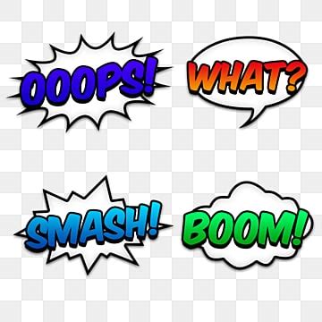 Comic Boom Clipart PNG Images Comic Burst Text Ooops What Smash Boom