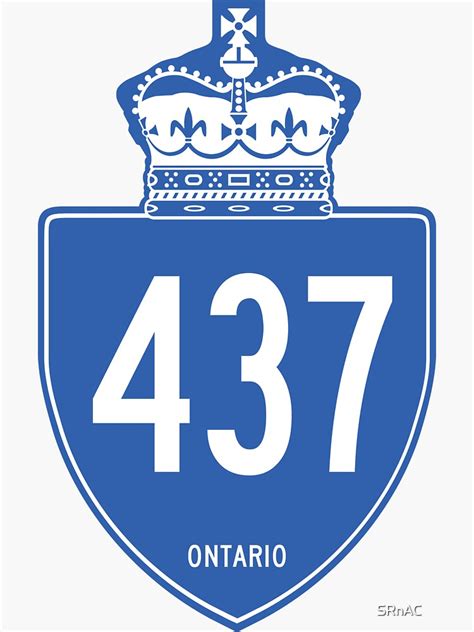 Ontario Provincial Highway 437 Area Code 437 Sticker By Srnac