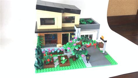 Cozy Lego Modern House Moc Detailed Garden Full Interior More