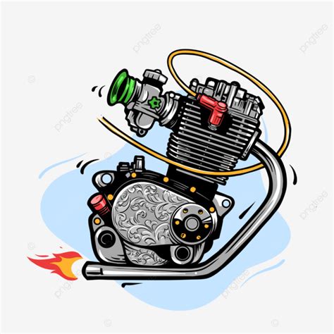 Motor Engine Illustration Art Picture Engine Power Motorcycle Engine