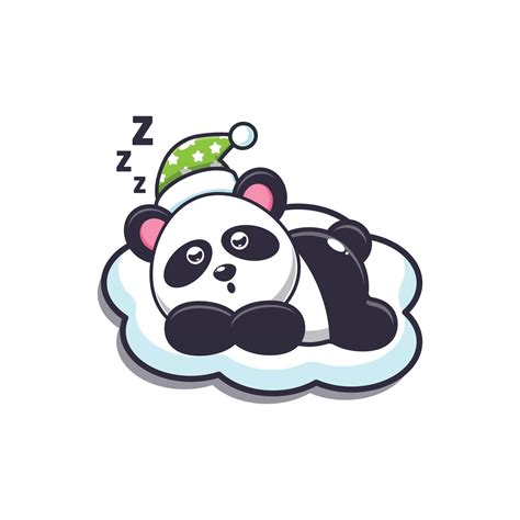 Cute Panda Sleep Cartoon Vector Illustration 6664449 Vector Art At Vecteezy