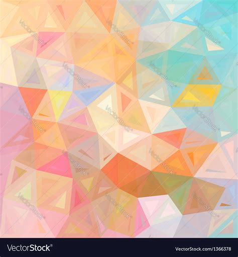 Pastel Colors Abstract Triangles Background Vector Image