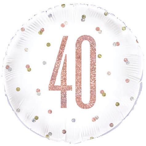 Rose Gold 40th Birthday Balloon Fortieth Birthday Balloons Etsy