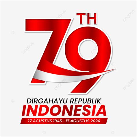 Official Logo Of Hut Ri 79th Happy Republic Indonesia 2024 Vector Hut