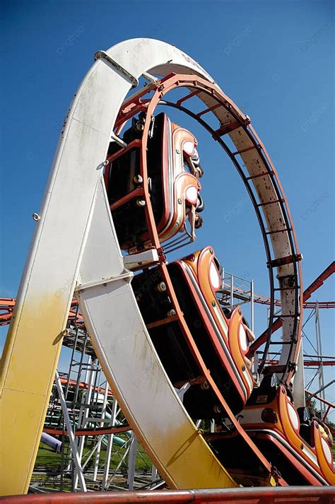 Fondo Montaña Rusa En El Parque De Atracciones Sky Track Rail Foto E