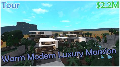 Roblox Bloxburg Warm Modern Luxury Mansion Tour Youtube