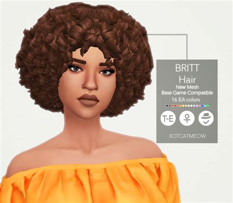 K O T C A T • Sims Hair Afro Hair Sims 4 Cc Sims 4 Afro Hair