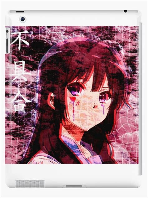 Aesthetic wallpapers rainbow purple pink anime palm mihr leaves light sleazeburger background retro cave backgrounds lire insta read neon. "GLITCH - Sad Japanese Anime Aesthetic" iPad Case & Skin ...