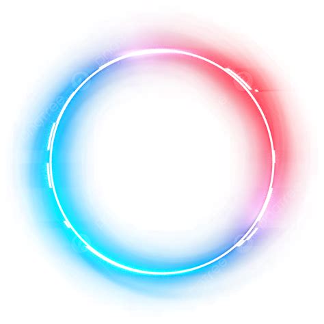 Red Blue Neon Border Light Circle Neon Neon Border Border Png