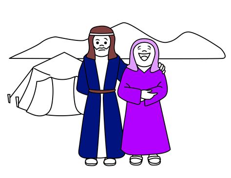 Abraham Sarah And Baby Isaac Coloring Pages