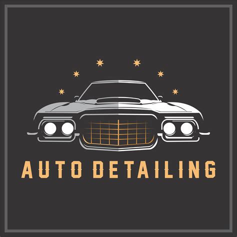 Auto Detailing Logo Car Salon Car Stock Vector Royalty Free