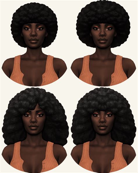 Afro Collection Sheabuttyr On Patreon Sims 4 Black Hair Sims 4