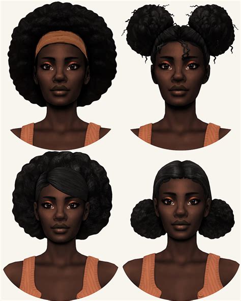 Sims 4 Maxis Match Afro Hair Cc Fandomspot