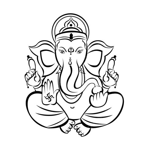 Ganesha Line Drawing Ganesha Art Ganesha Design Vector Ganesha Png