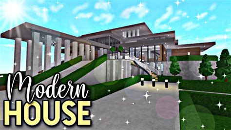 Bloxburg Modern Hillside House Mansion Bright Modern Roleplay Home