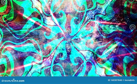 Trippy Psychedelic Wavy Patterns Zooming In And Out 4k Seamless Loop