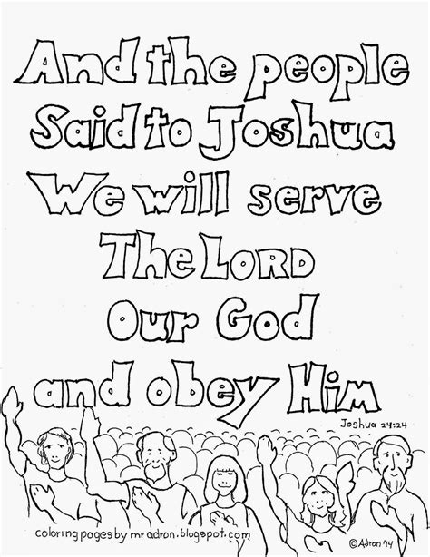 Coloring Pages For Kids By Mr Adron We Will Serve The Lord Free Kid