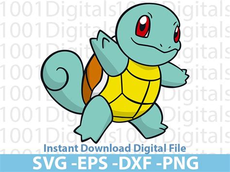 Squirtle Svg Pokemon Squirtle Svg Squirtle Clipart Png Cut File