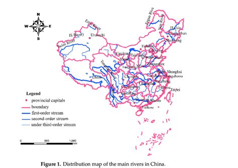 Distribution Map Of The Main Rivers In China Download Scientific Diagram