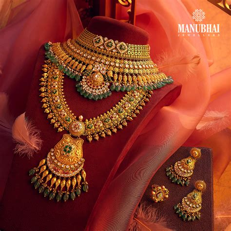 Buy Antique Necklace Set For Bridal Online India Manubhai Jewellers