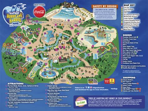 Six Flags Hurricane Harbor Map Mount Snow Trail Map