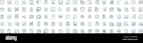 Commercial Art Vector Line Icons Set Advertising Graphics