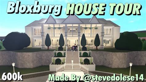 600k Bloxburg Mansion House Tour Stevedolese14 Roblox Youtube