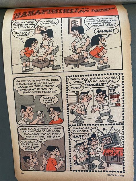 Hahapihihi Komiks Strip Comics Vintage Guhit Ni Gene Sendaydiego 1982