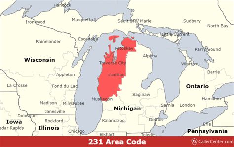 Area Code 231 Map Time Zone And Phone Lookup