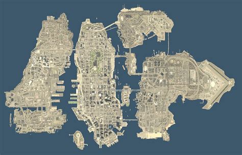 Large Map Of Gta 4 Games Mapsland Maps Of The World