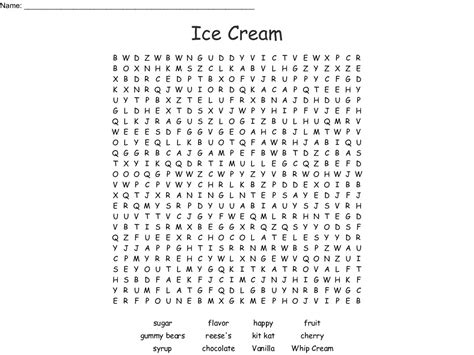 10 Delicious Ice Cream Word Search Puzzles Kitty Baby Love