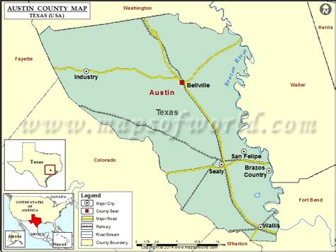 Austin County Map Texas