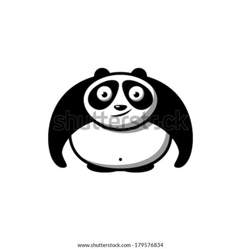 Cartoon Fat Panda Vector De Stock Libre De Regalías 179576834