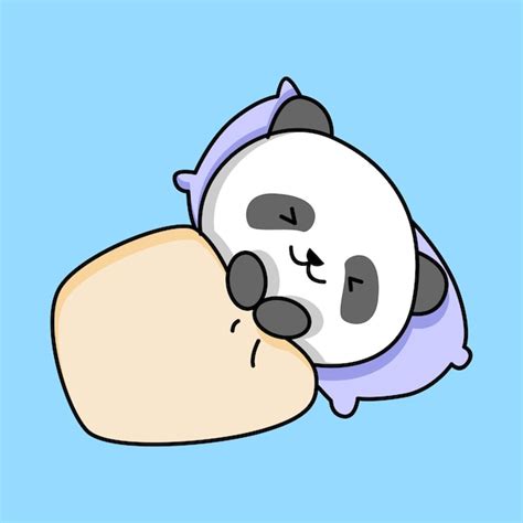 Premium Vector Cute Panda Sleeping Cartoon Design